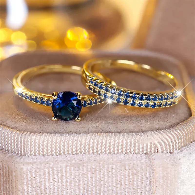 Royal Gemstone Wedding Rings : Regal Elegance