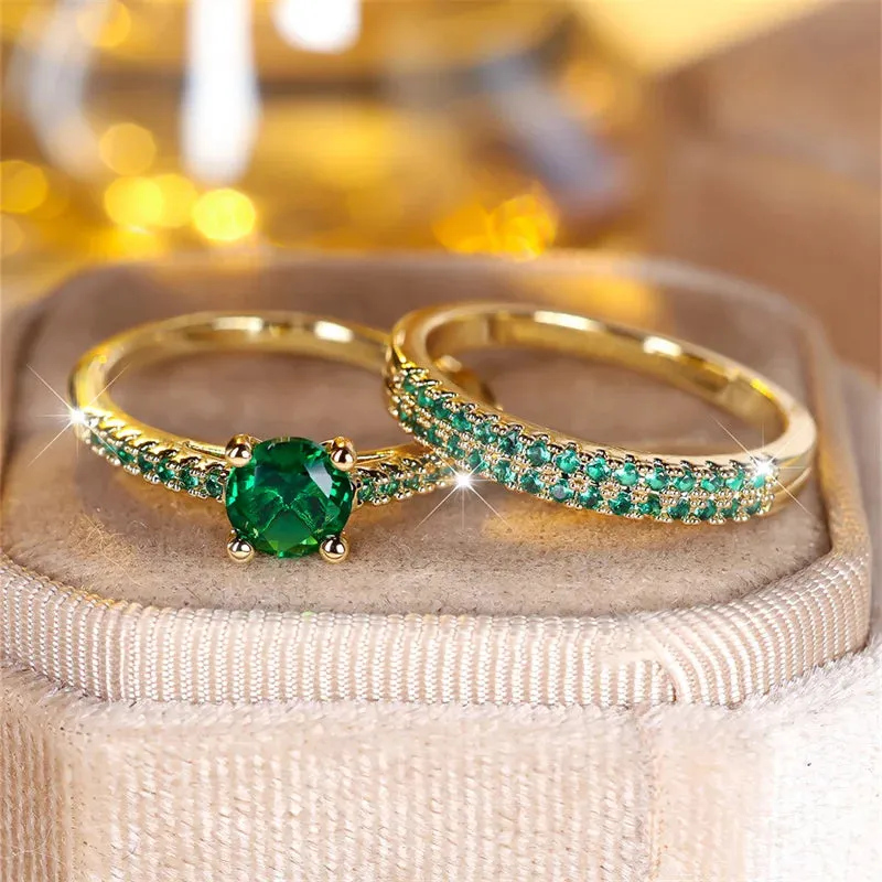 Royal Gemstone Wedding Rings : Regal Elegance