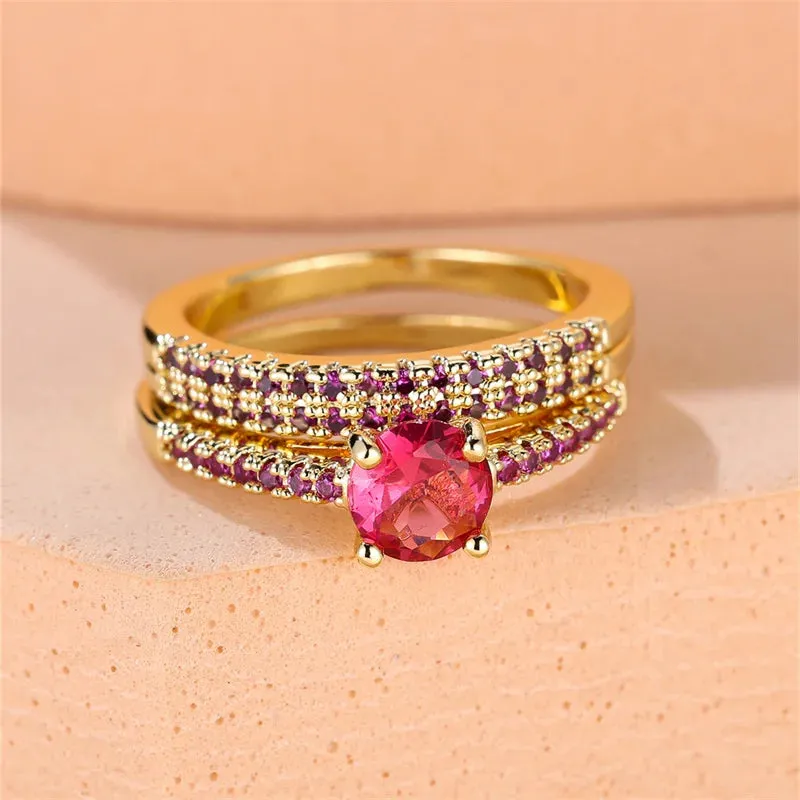 Royal Gemstone Wedding Rings : Regal Elegance