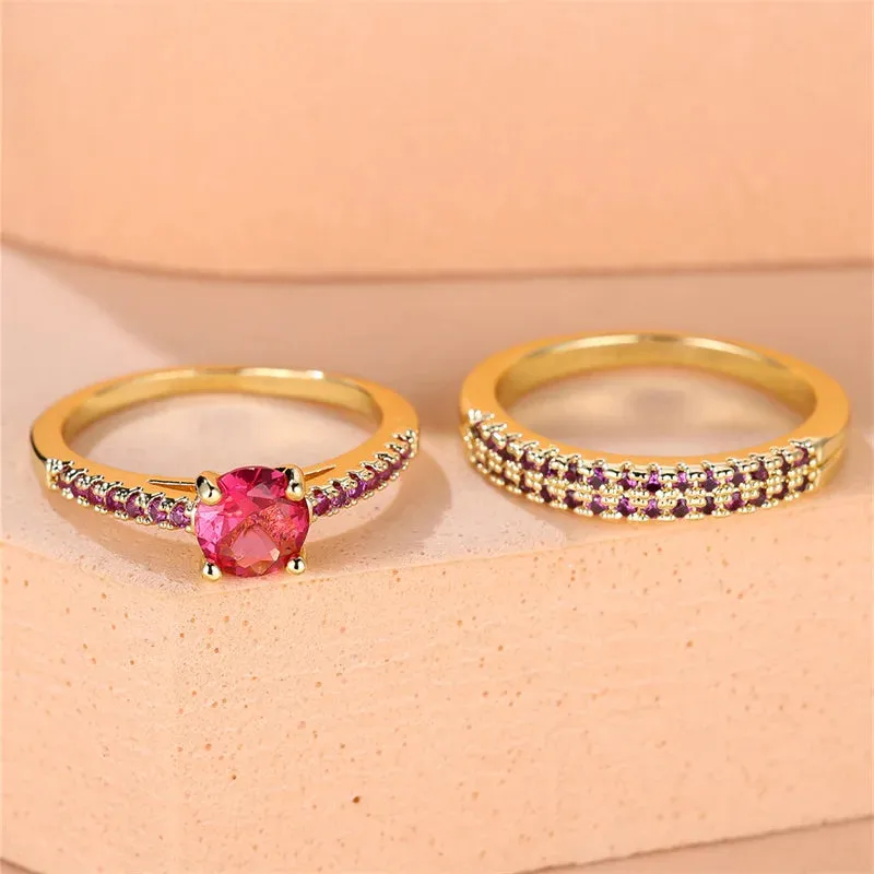 Royal Gemstone Wedding Rings : Regal Elegance