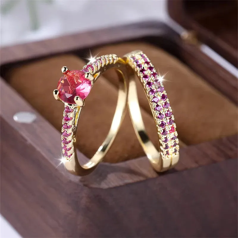 Royal Gemstone Wedding Rings : Regal Elegance