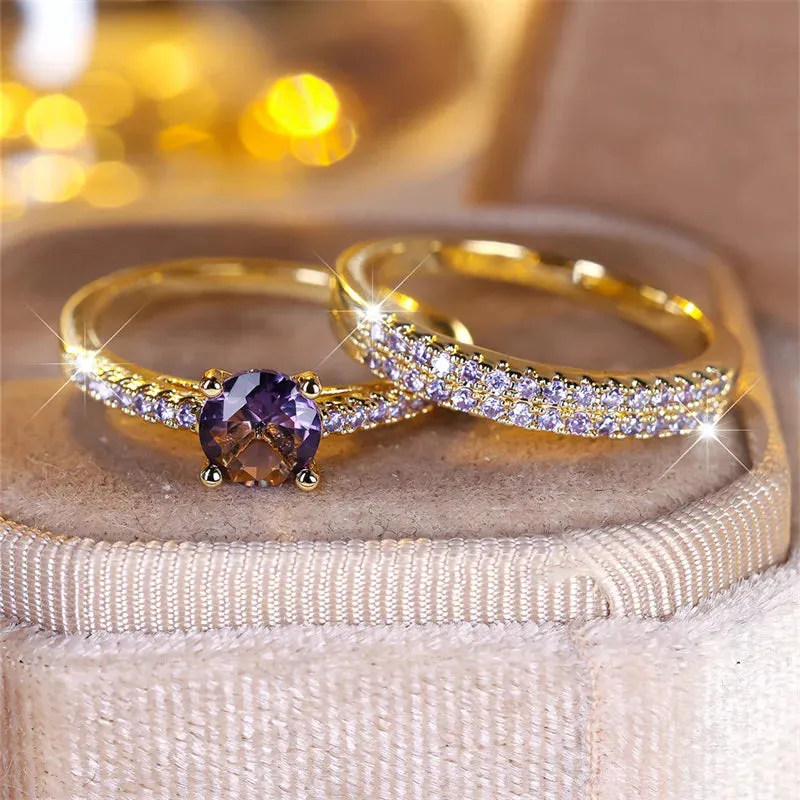 Royal Gemstone Wedding Rings : Regal Elegance