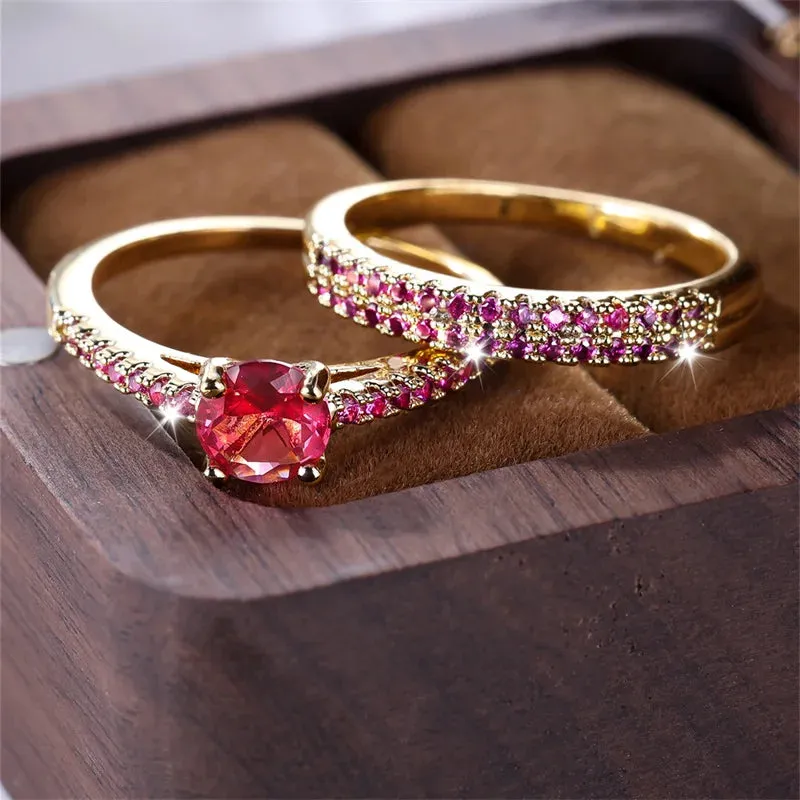 Royal Gemstone Wedding Rings : Regal Elegance