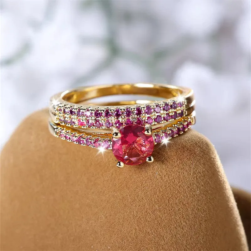 Royal Gemstone Wedding Rings : Regal Elegance