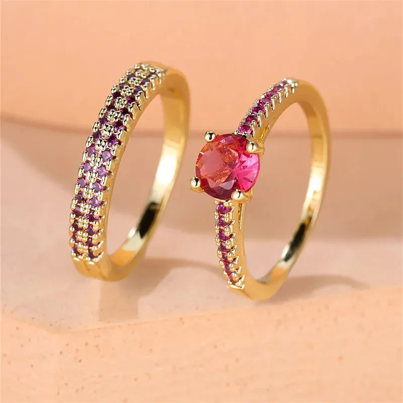 Royal Gemstone Wedding Rings : Regal Elegance