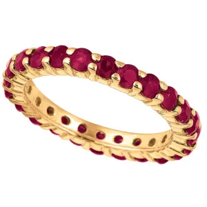 Ruby Eternity Band 14K Yellow Gold (2.76 Ctw)