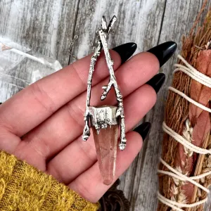 Rutilated Quartz Crystal Necklace in Silver / Sticks & Stones Collection