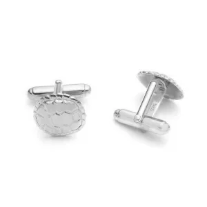 Sahel Sterling Silver Tortoise Shell Cuff Links