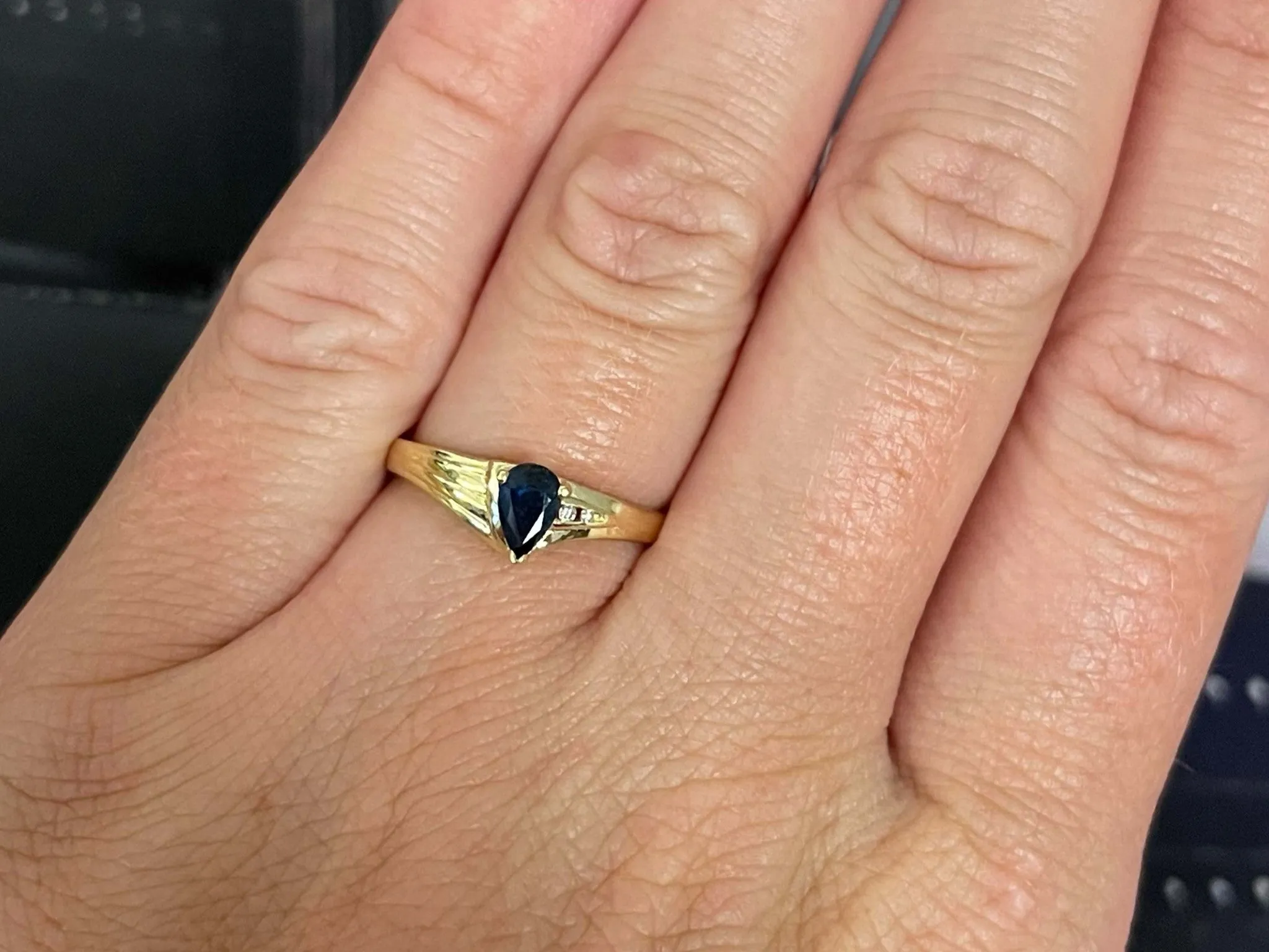 Sapphire and Diamond Ring in 14k Yellow Gold
