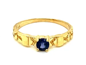 Sapphire Band Ring in 14k Yellow Gold