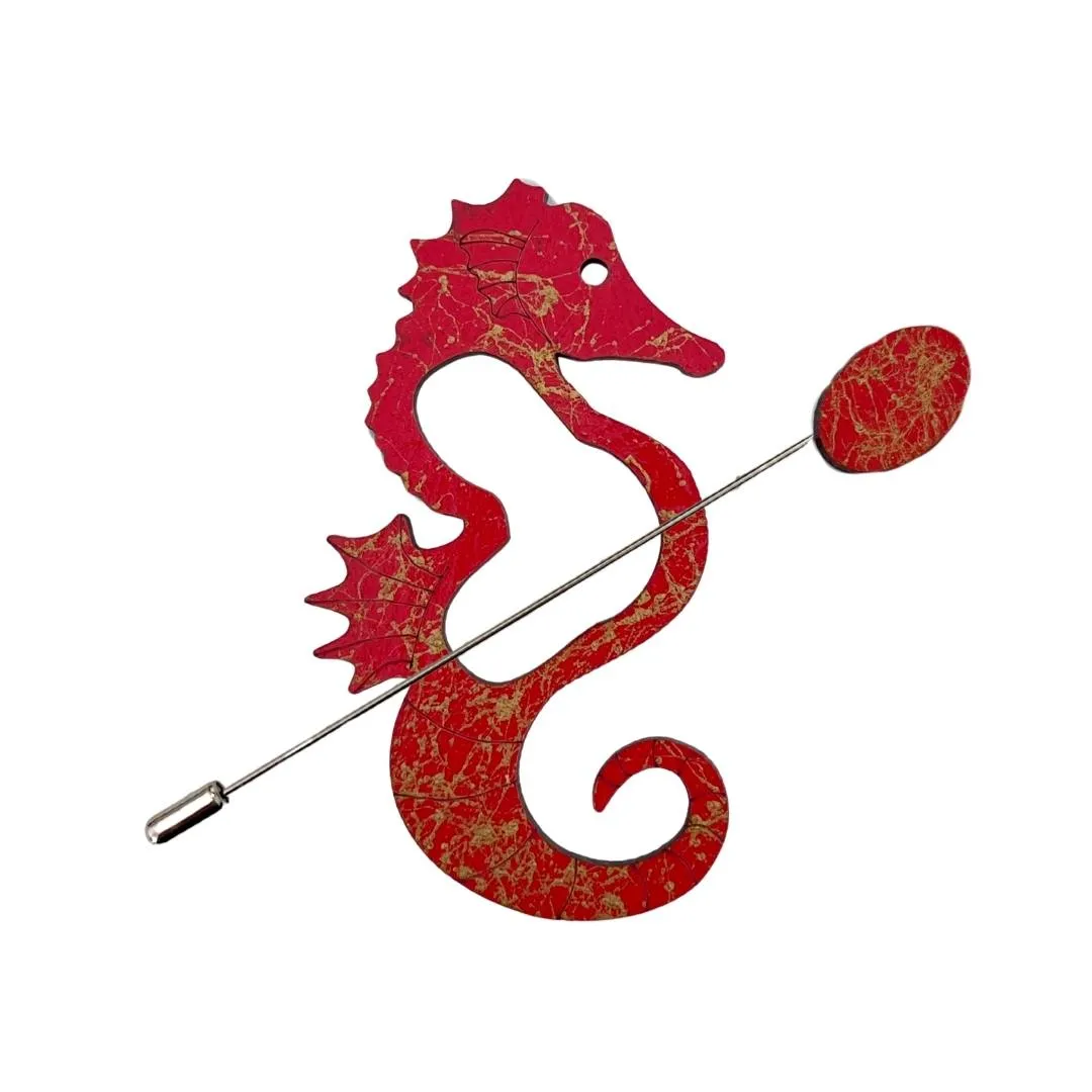 Seahorse Scarf Pin (5 Colors)