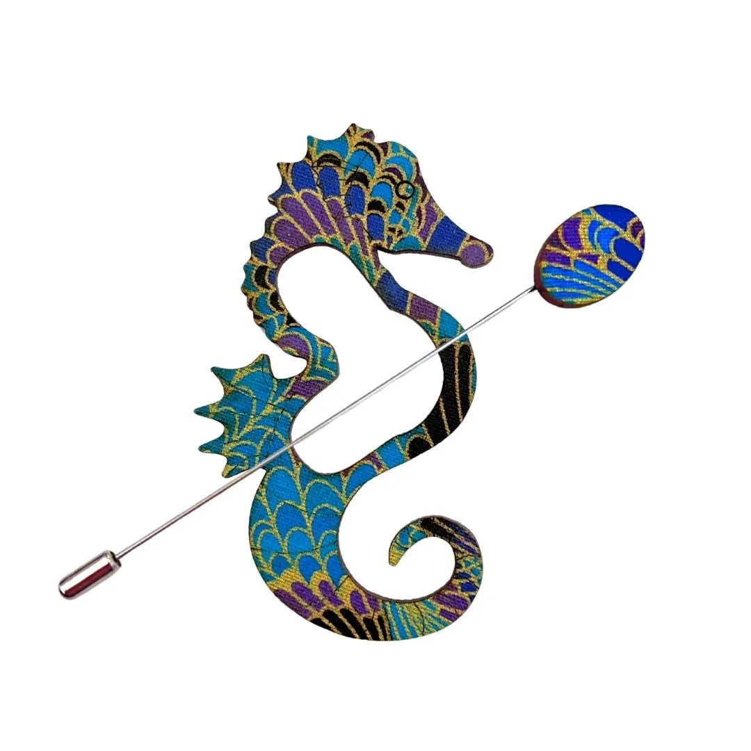Seahorse Scarf Pin (5 Colors)