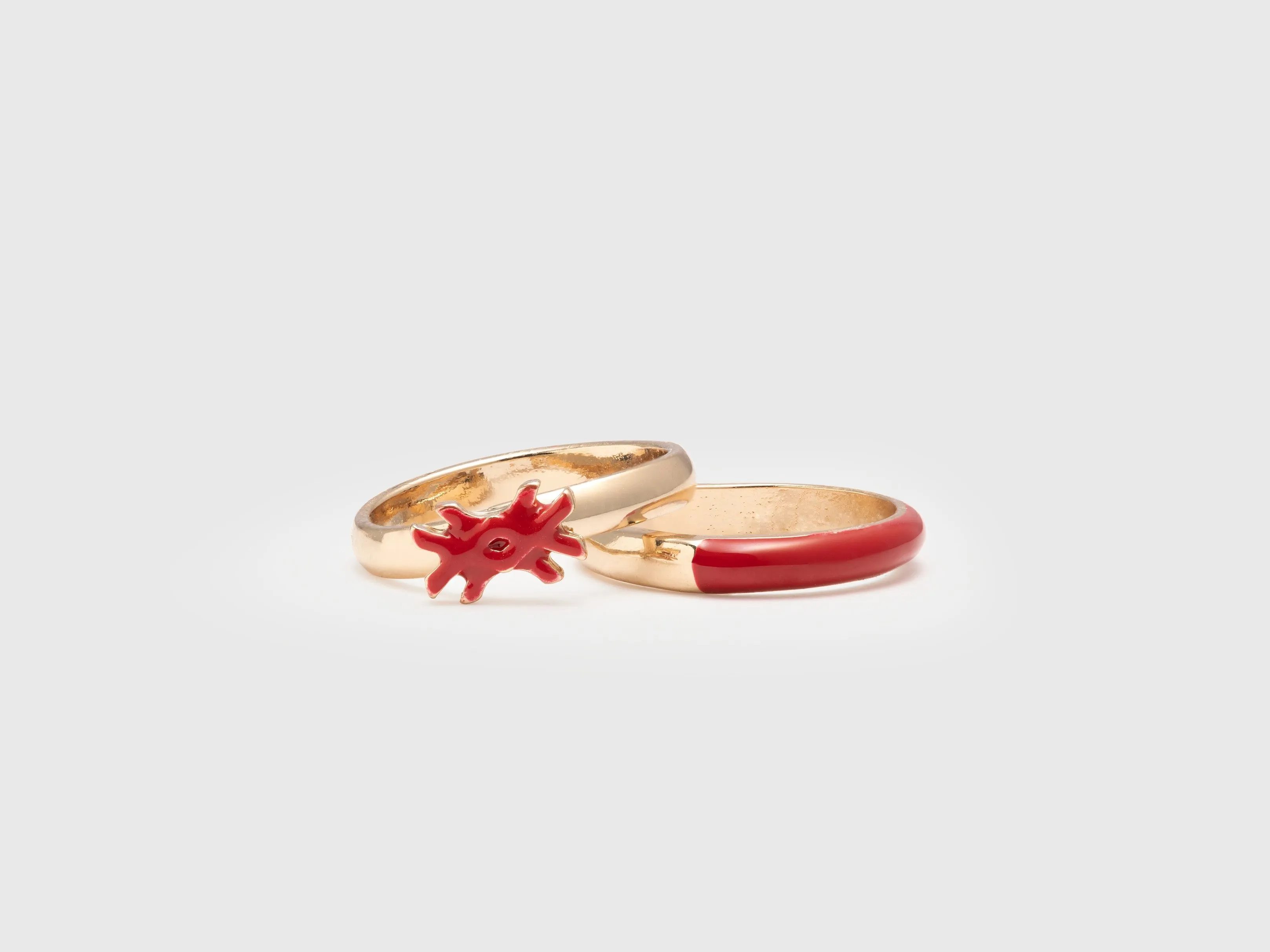 Set of 2 Metallic Rings