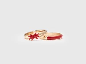 Set of 2 Metallic Rings