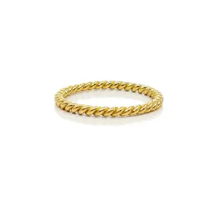 Sethi Couture 18K Yellow Gold Rope Band - Size 6.5