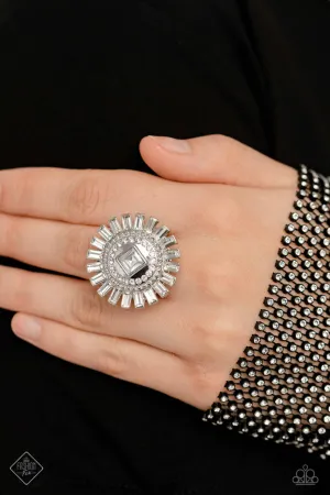 Shimmery Sprinkle - White - Deco Paparazzi Ring - May 2023 Magnificent Musings