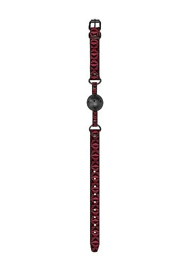 Shots Toys Ouch! Luxury Breathable Ball Gag - Burgundy