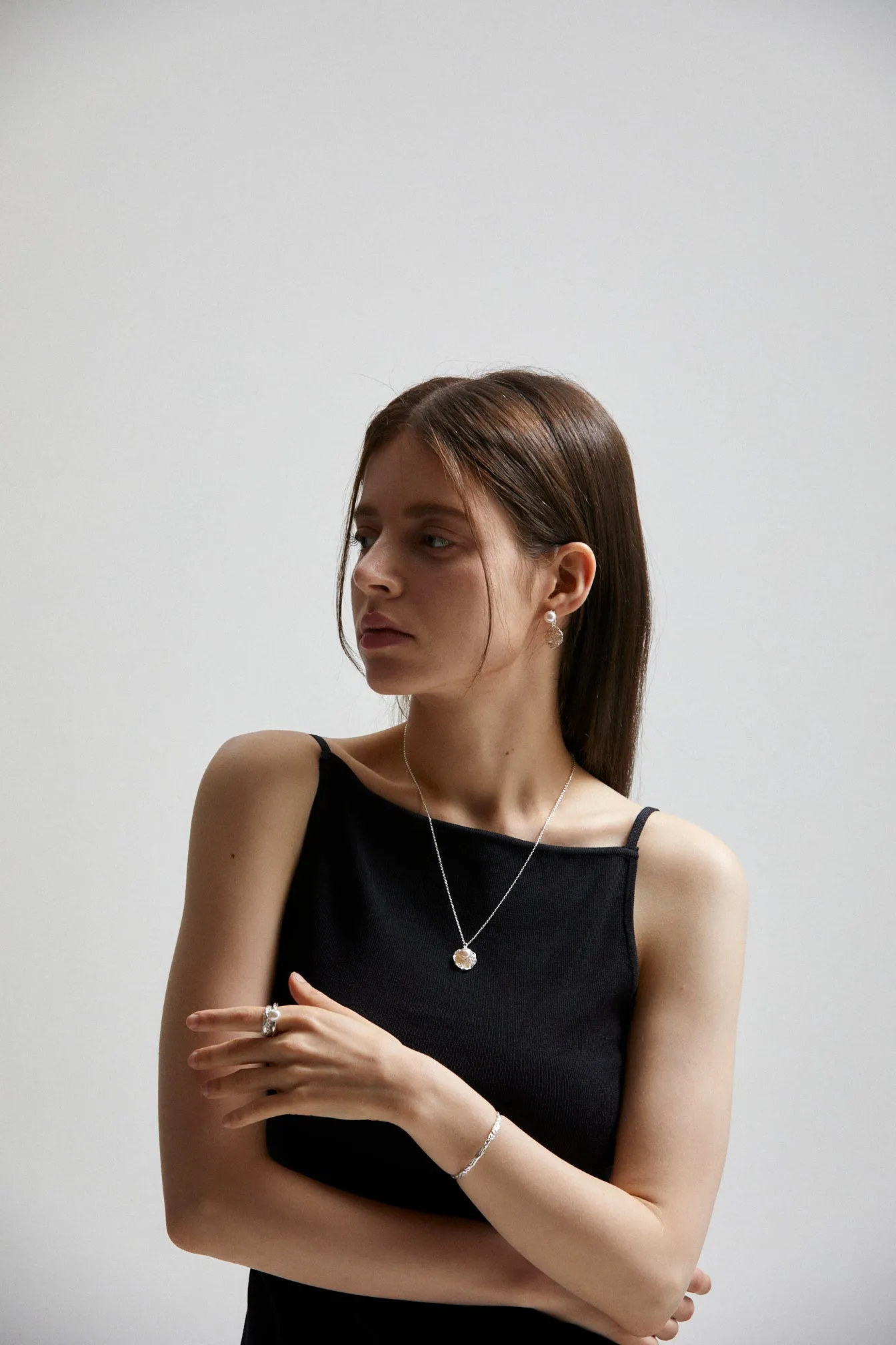 [Silver 925] Ellie's Chunky Shell Pearl Necklace