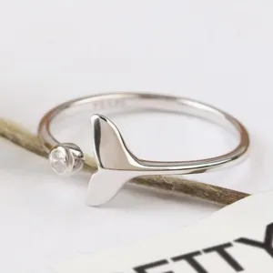 Silver Adjustable Ring with Zircons
