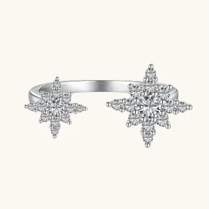 Silver Adjustable Star Ring