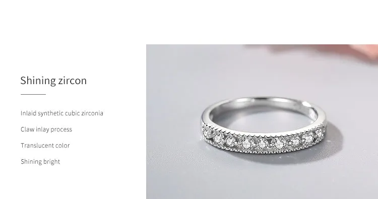 Silver Clear Zircon Ring