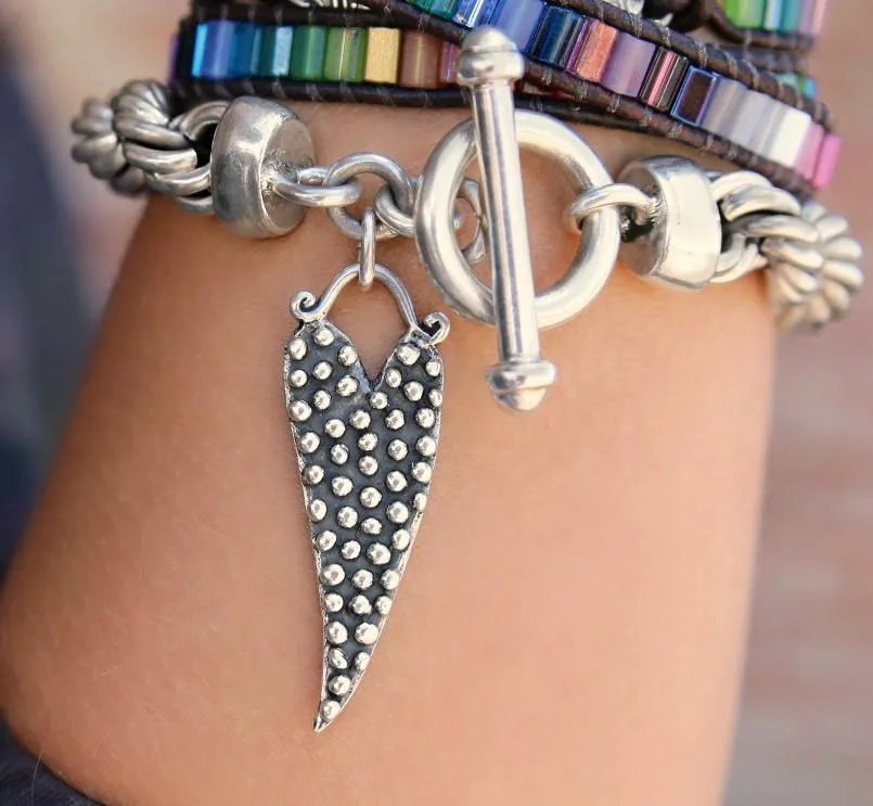 Silver Compass Bracelet