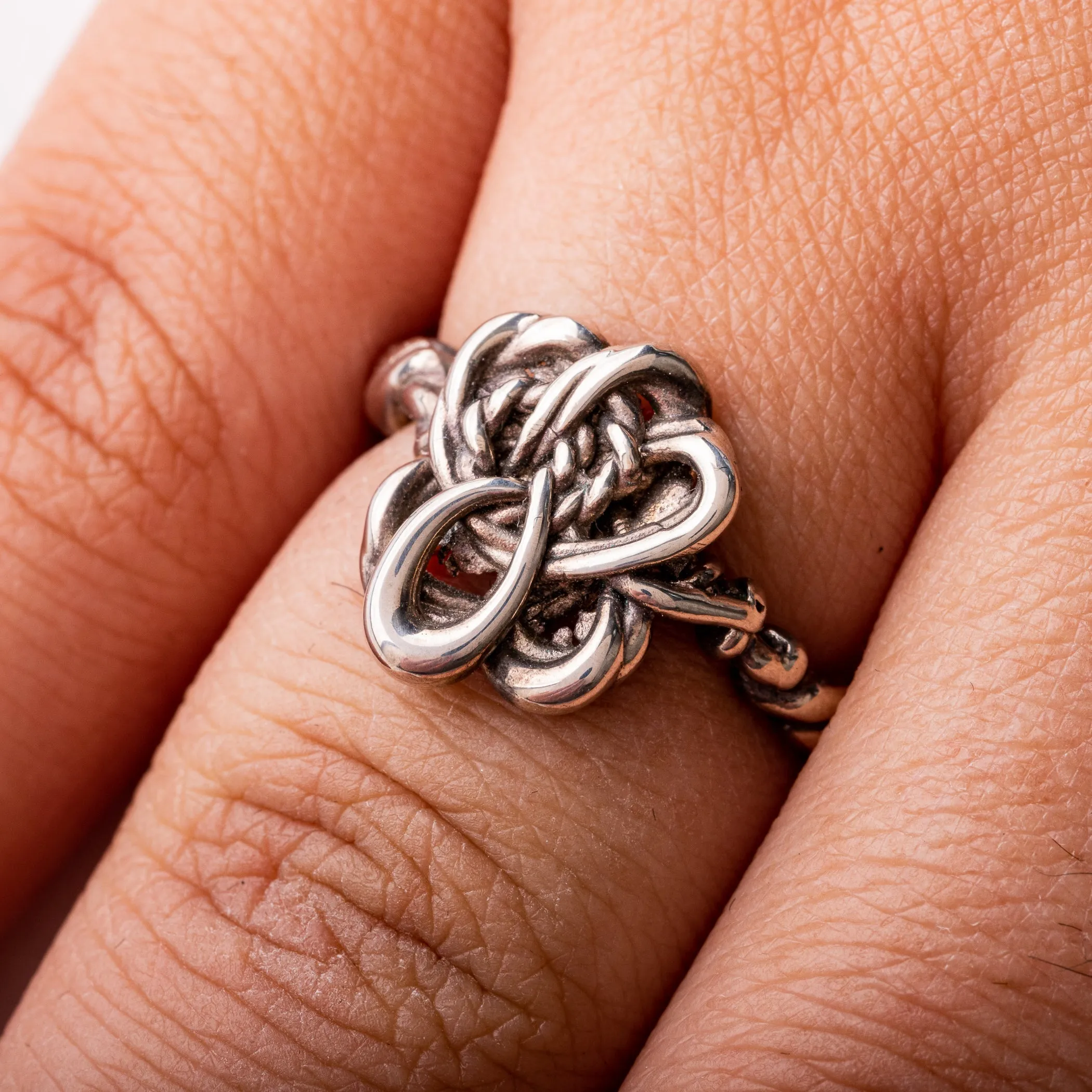 Silver Rope Knot Ring