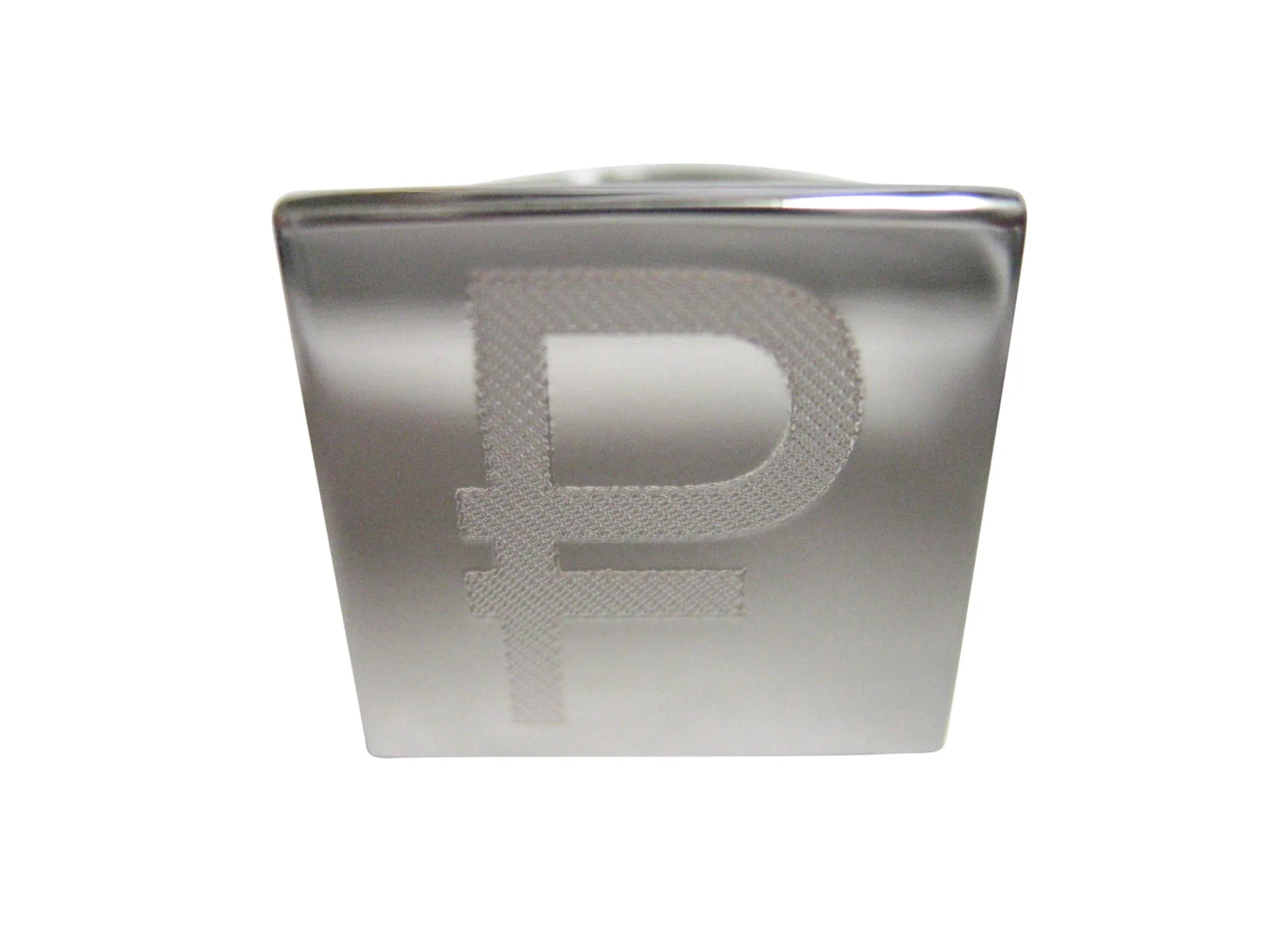 Silver Toned Etched Russian Ruble Currency Sign Pendant Adjustable Size Fashion Ring