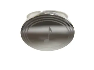 Silver Toned Oval Etched Single Quaver Musical Note Adjustable Size Fashion Ring