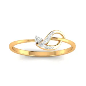 Silver Yellow Gold Adjustable Infinity Leaf Elegant Twist Stackable Ring For Woman