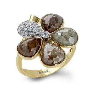 Simon G. 18k Two Tone Gold Diamond Ring