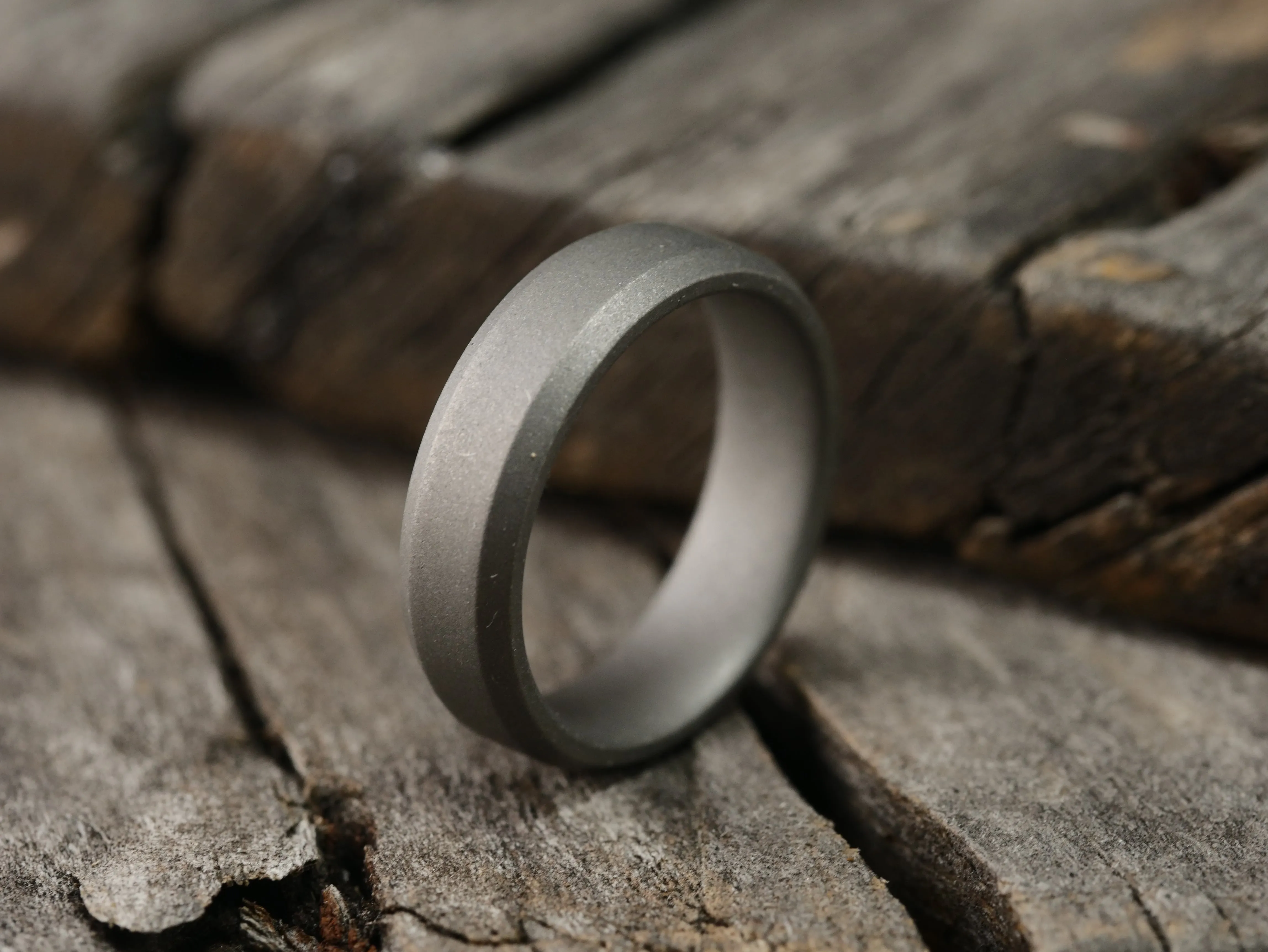 Singularity - Stonewashed Titanium Ring