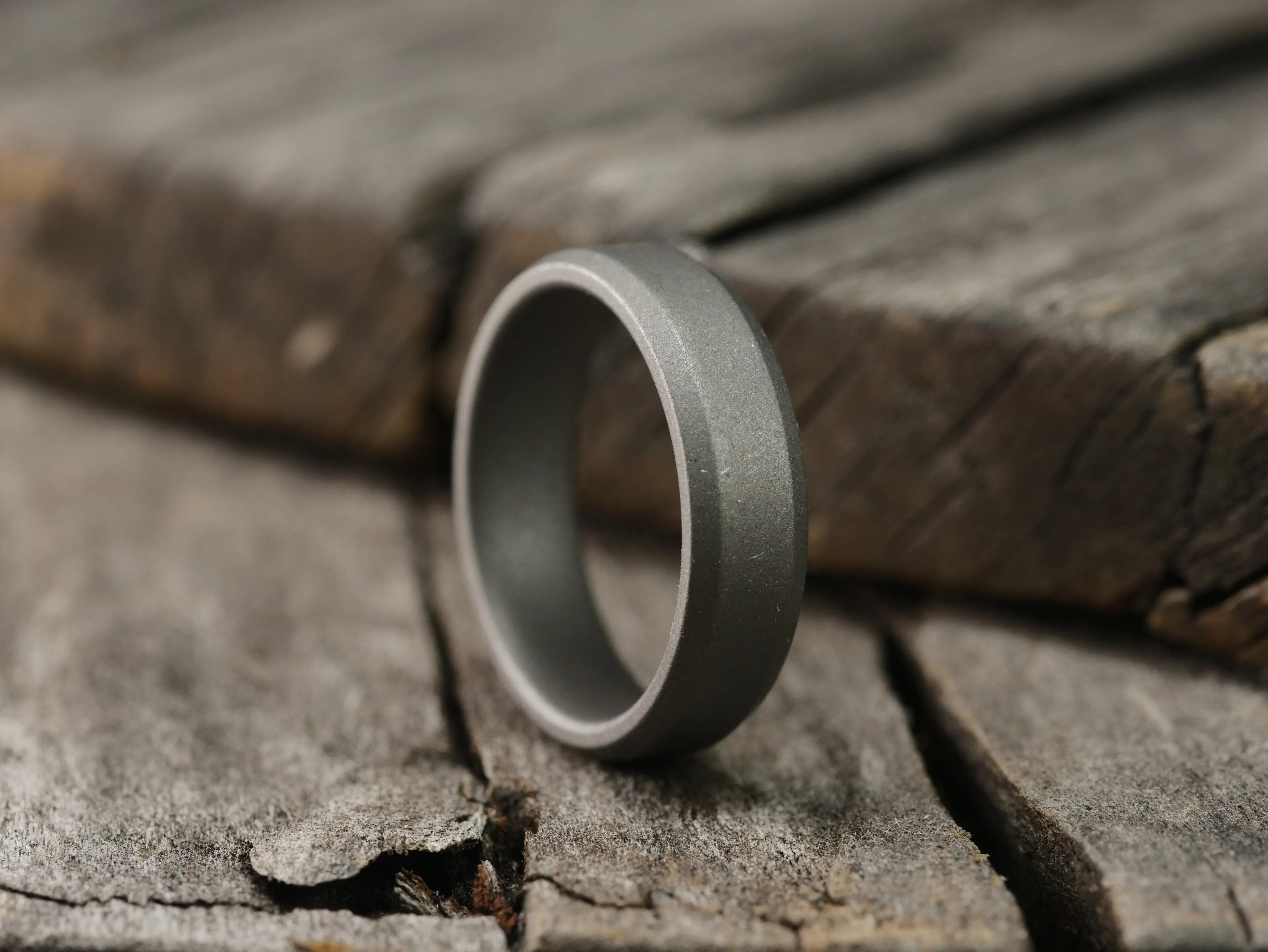 Singularity - Stonewashed Titanium Ring