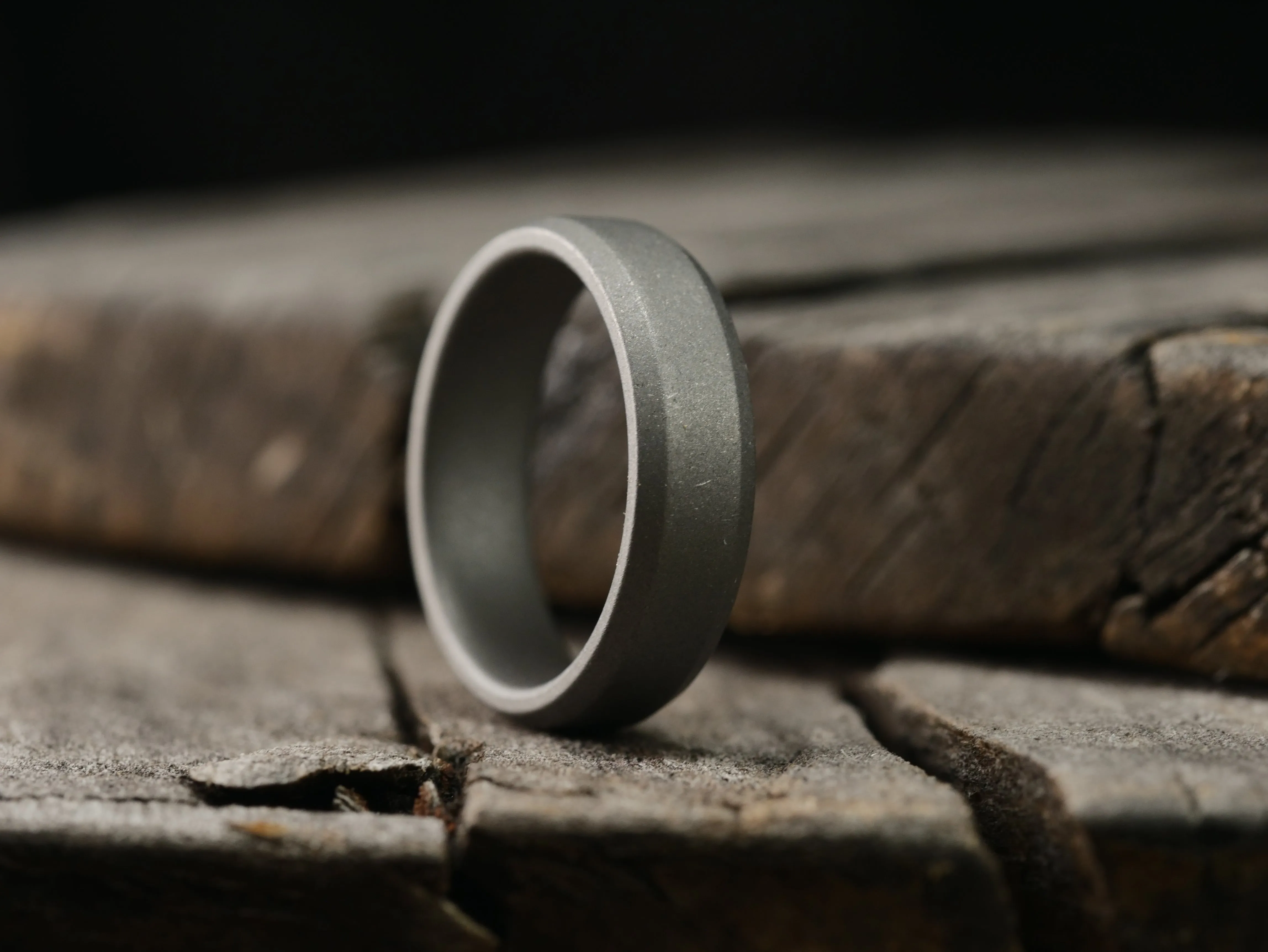 Singularity - Stonewashed Titanium Ring