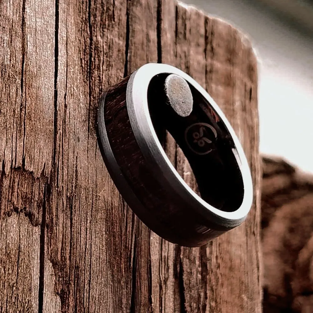 Skyler - Ebony Wood Men's Tungsten Ring