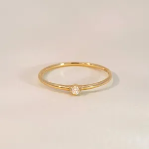 Solitaire Crystal Ring