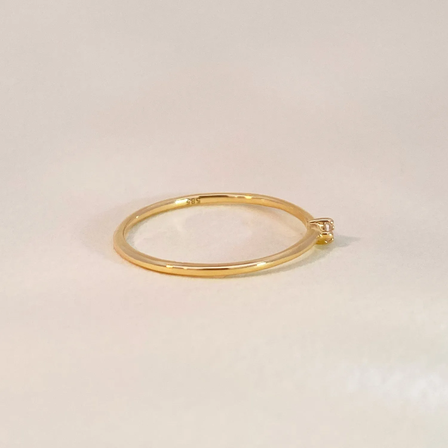 Solitaire Crystal Ring