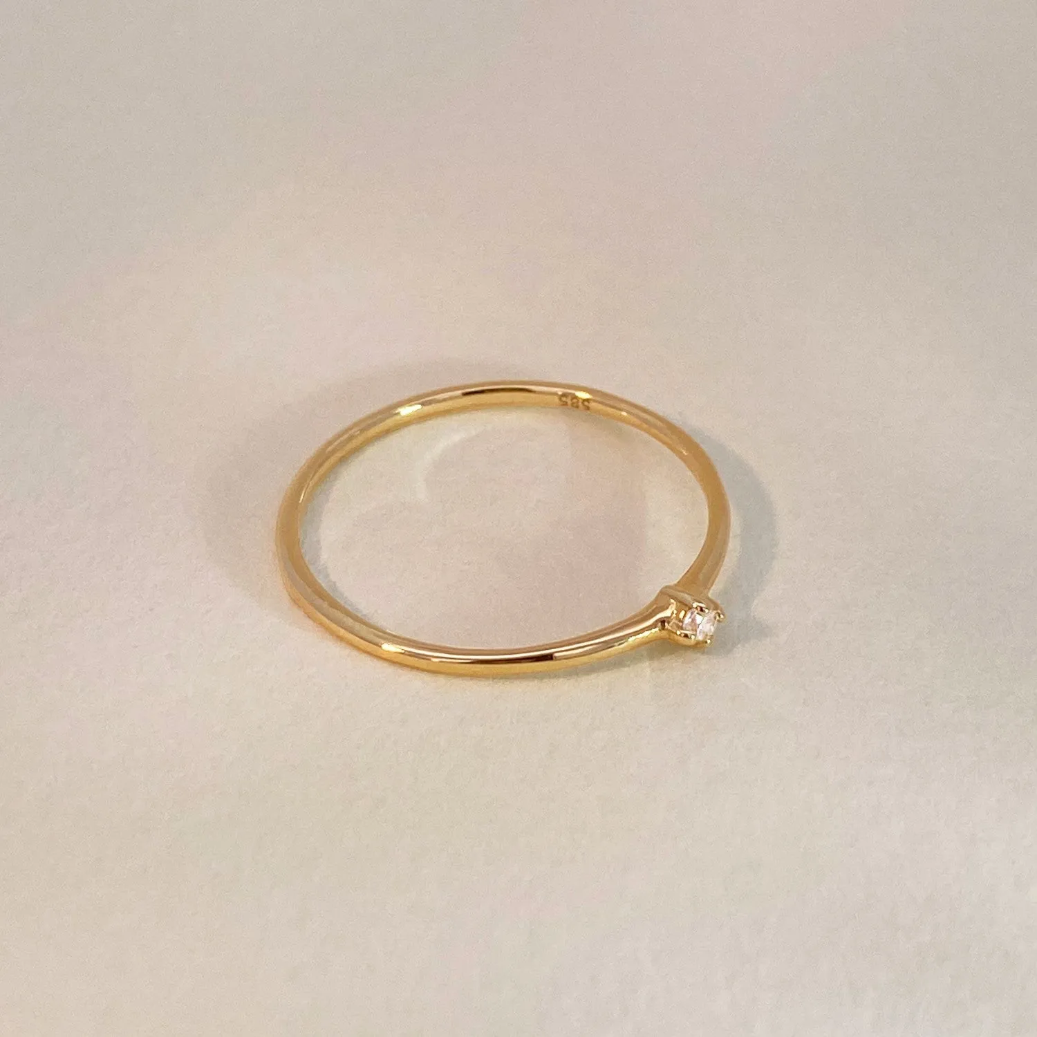 Solitaire Crystal Ring
