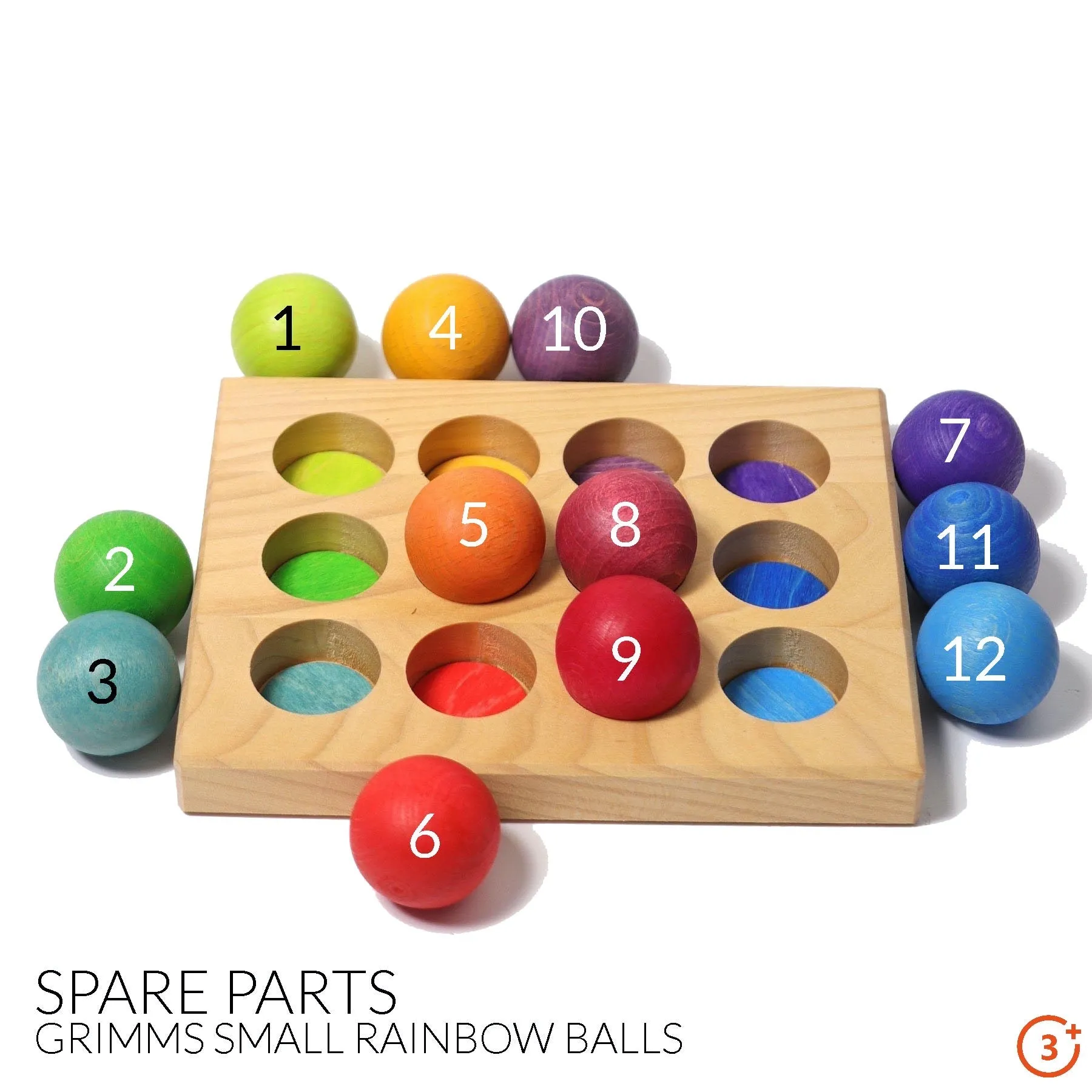 Spare Parts - Small Rainbow Balls (Ages 3 )