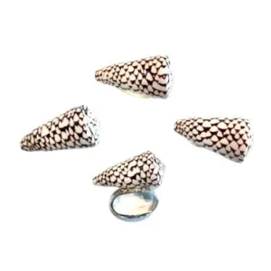 Spotted Shell Napkin Ring s/4