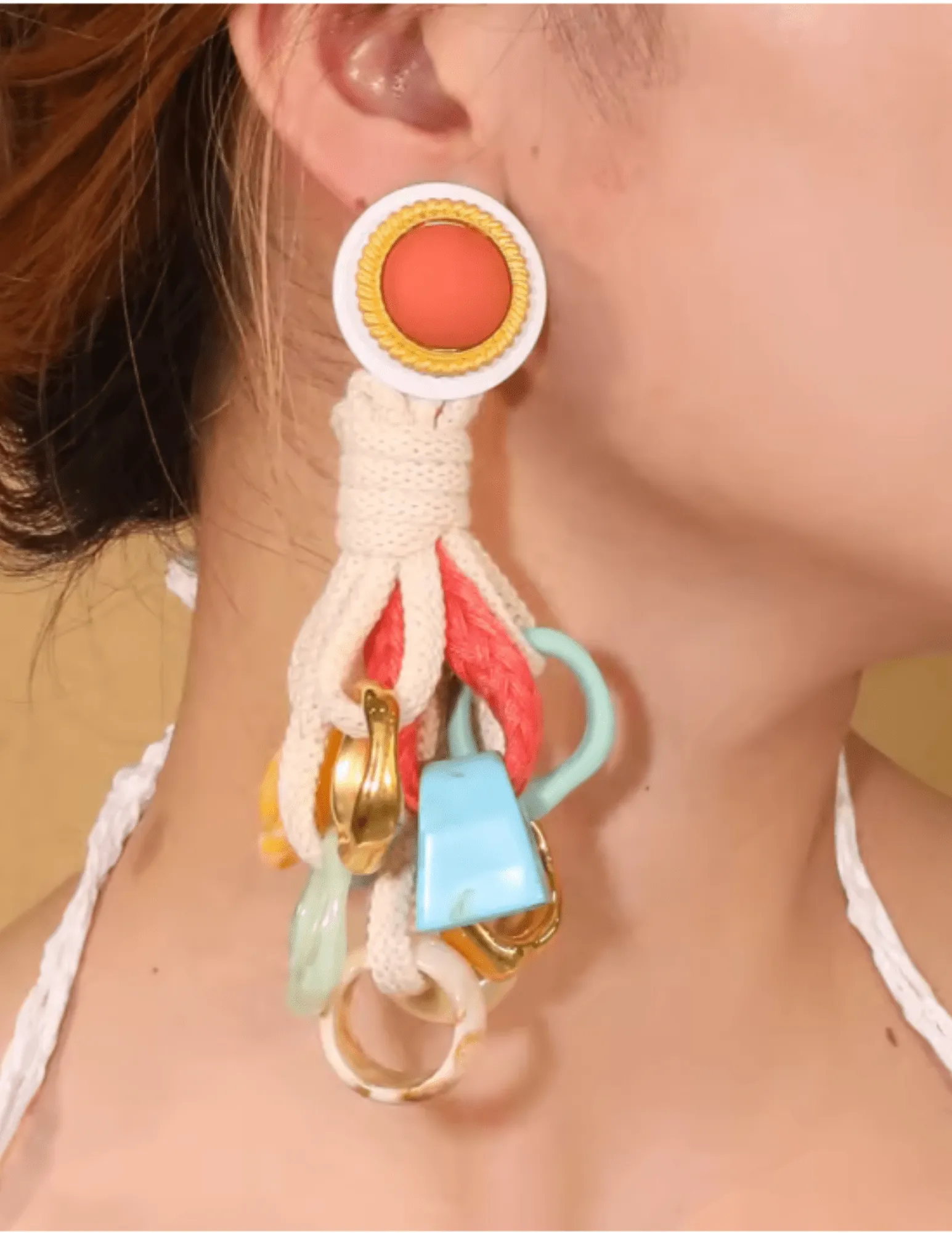 St. Barths La Robe Statement Rope Tassel Earring