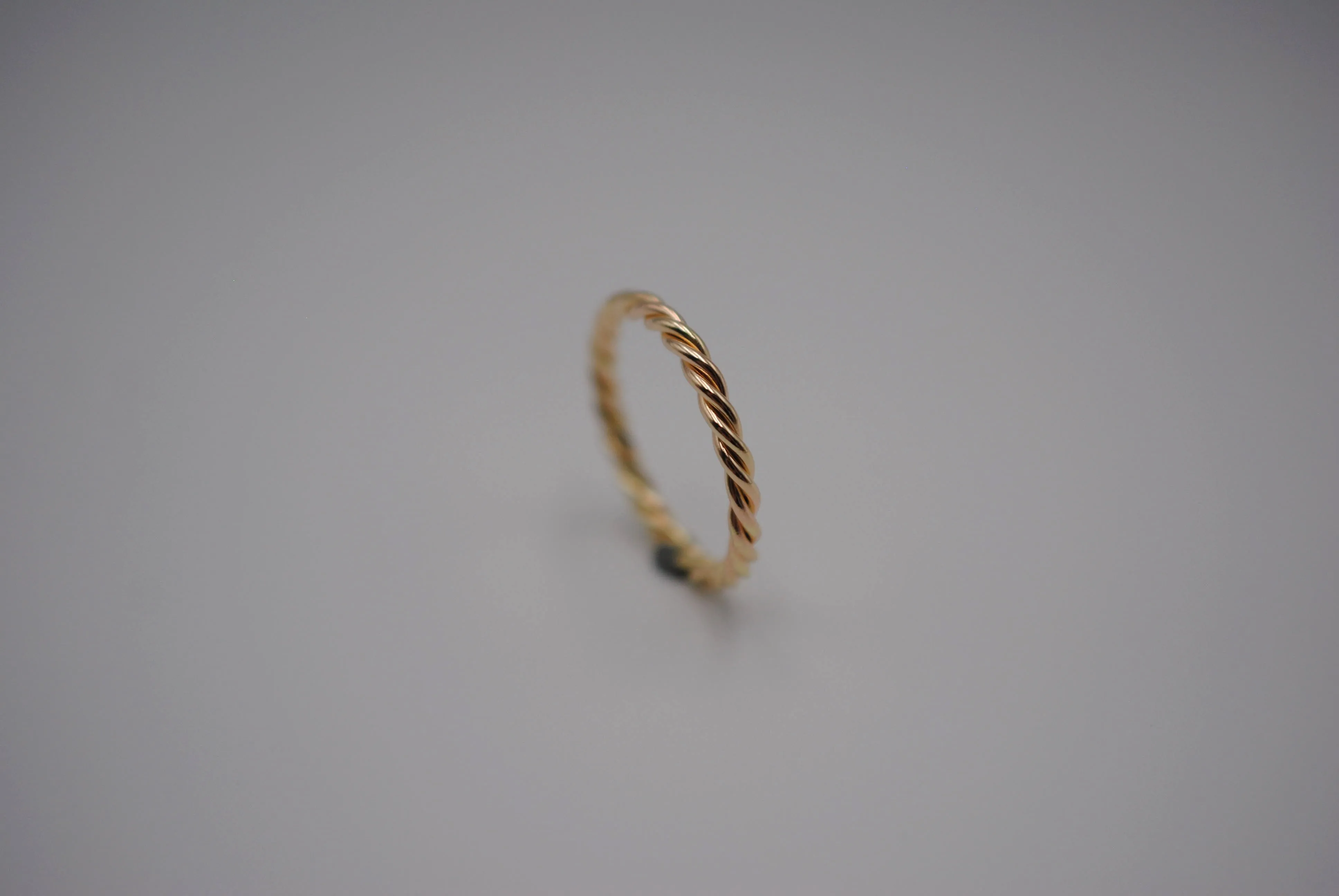 Stacking Ring: Rope and Yellow Gold