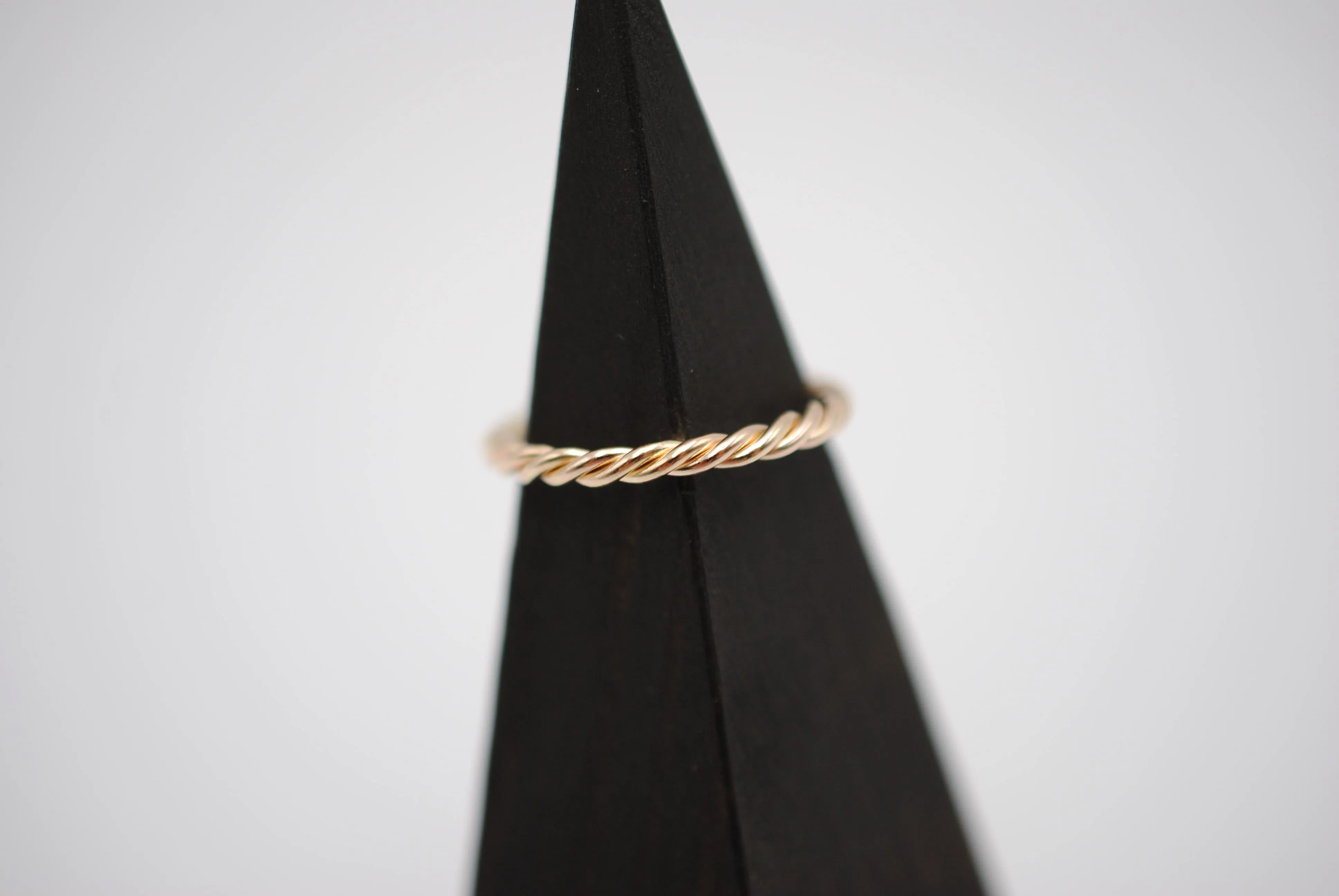 Stacking Ring: Rope and Yellow Gold
