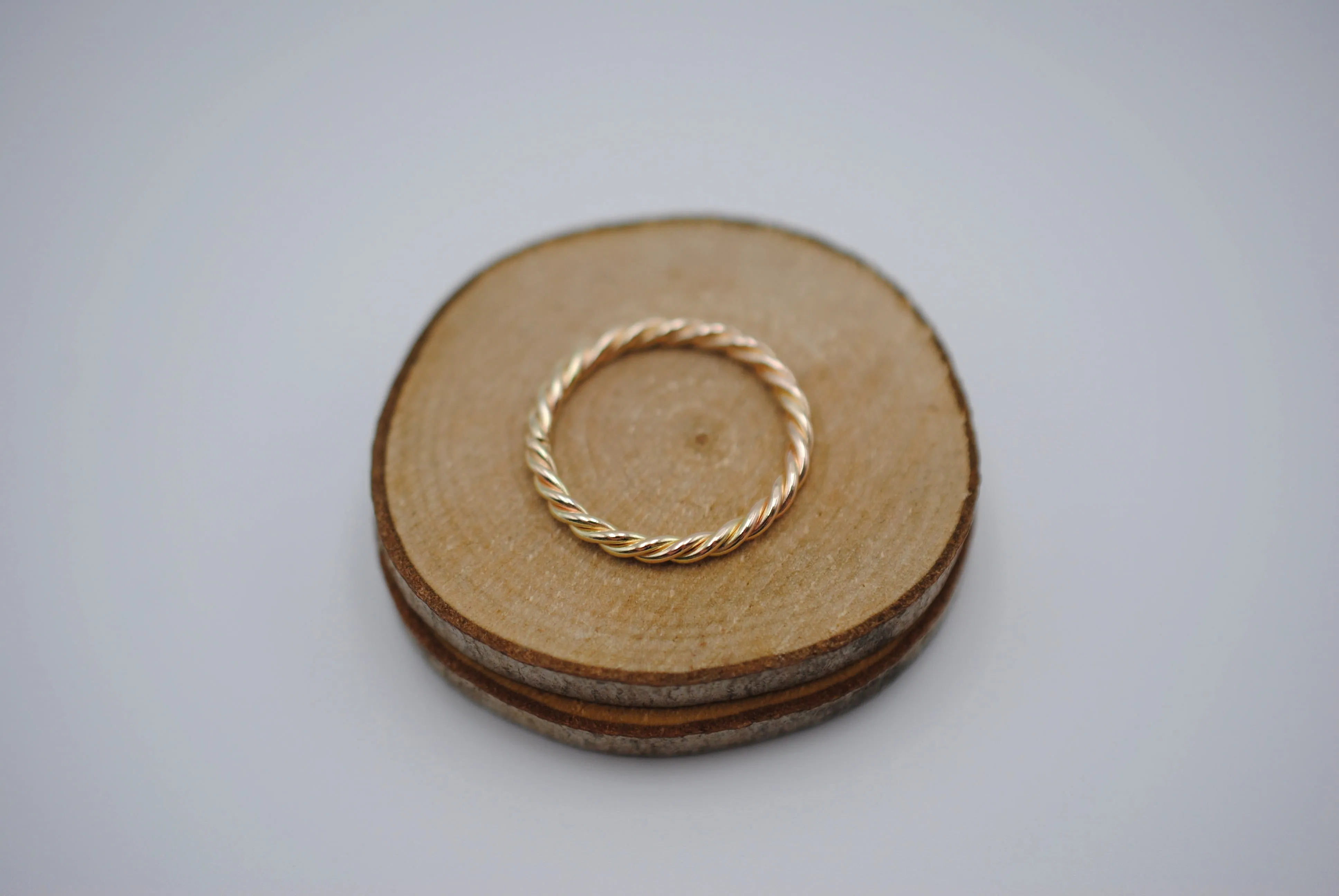 Stacking Ring: Rope and Yellow Gold
