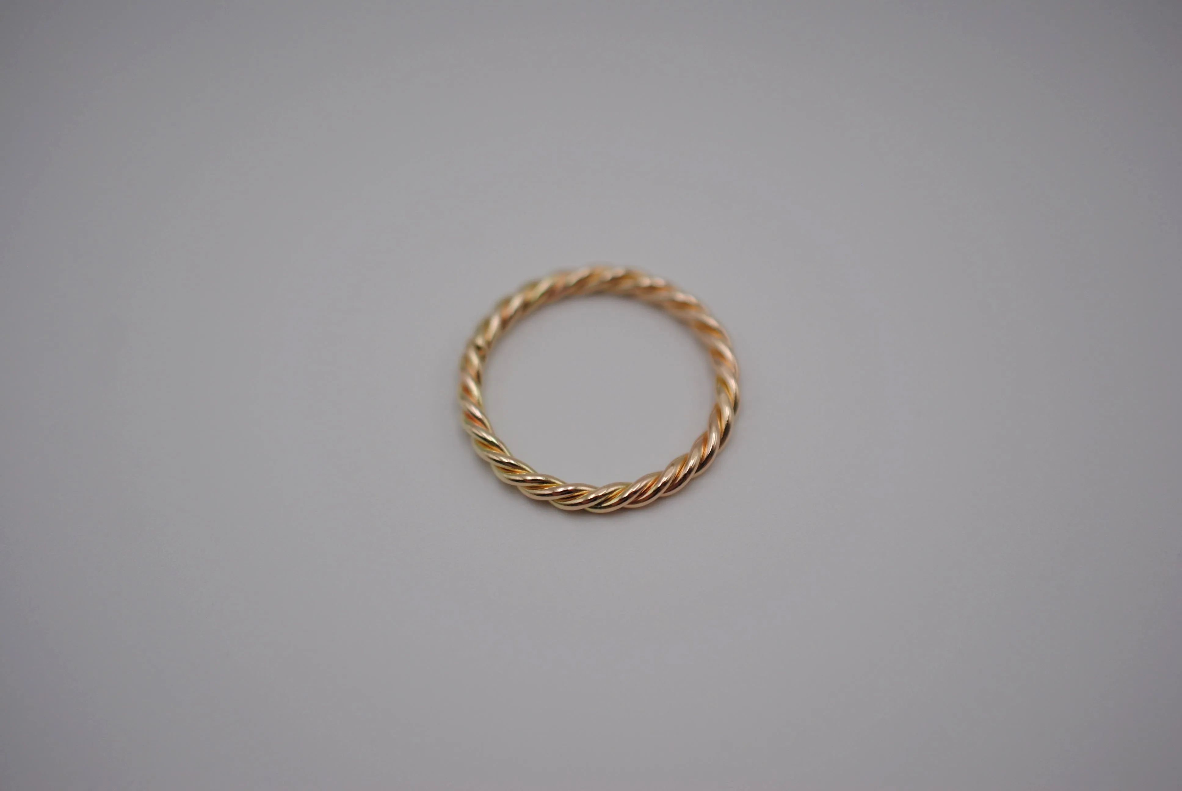 Stacking Ring: Rope and Yellow Gold