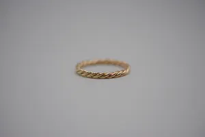 Stacking Ring: Rope and Yellow Gold