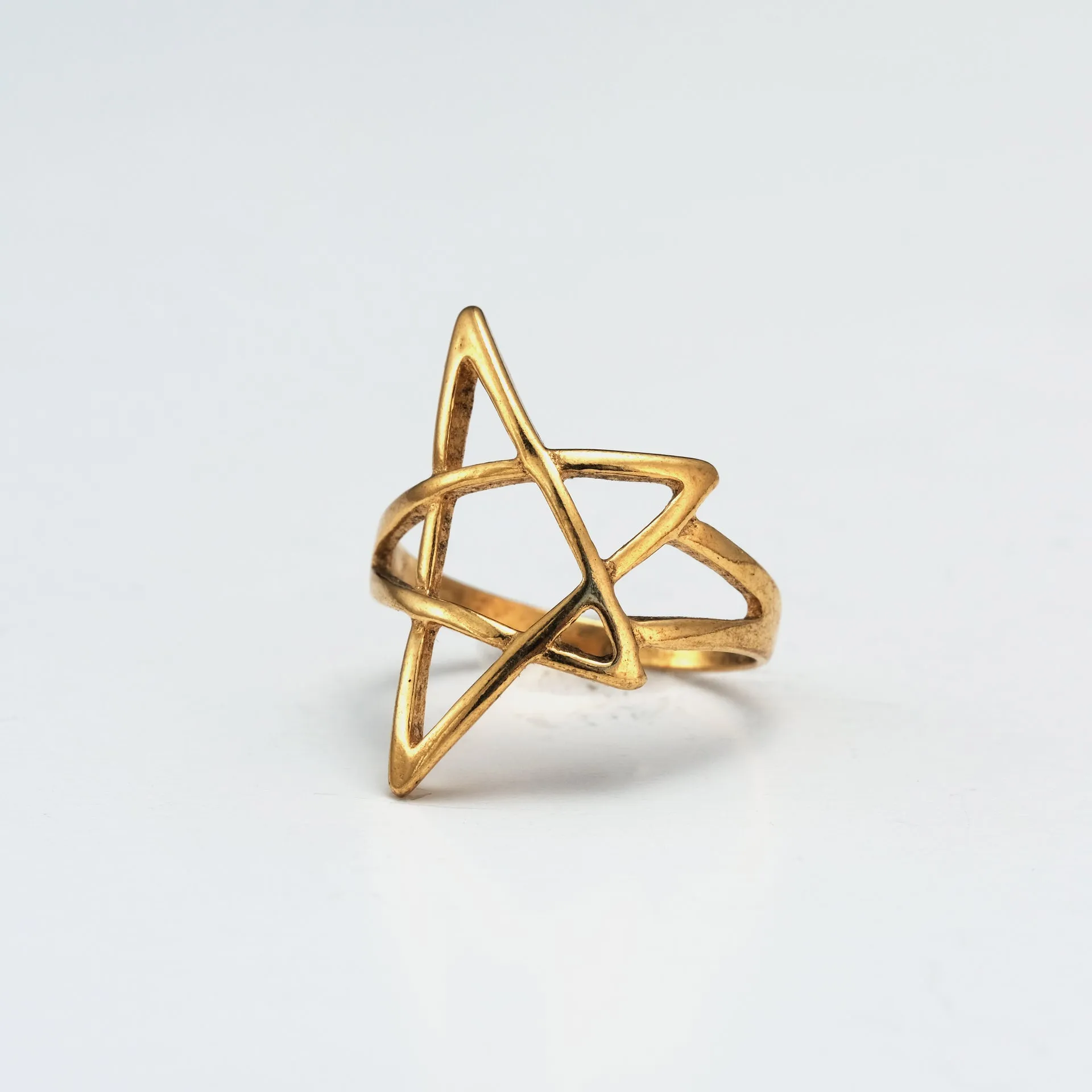 Star Adjustable Ring Gold Plated AR51