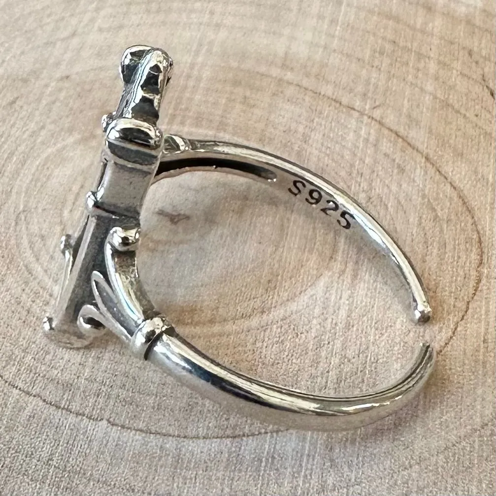 Sterling Silver Cathedral Rings - One Size
