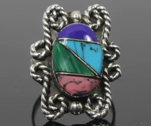 Sterling Silver Multi Color Ring Size 8.5
