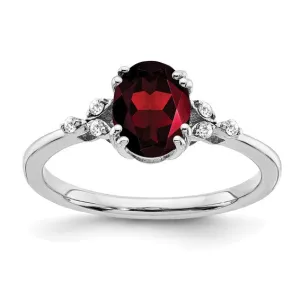 Sterling Silver Oval Gemstone And Diamond Rings